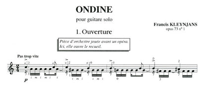 【楽譜】クレンジャンス：オンディーヌOp.73-1