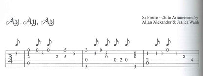 【楽譜】アレクサンダー編：スペインと南米の音楽集（タブ譜、CD付）