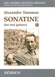 【楽譜】タンスマン：ソナチネ（2G）◆セゴビア・アーカイブ・シリーズ［ジラルディーノ，ビスカルディ編］（CD付）