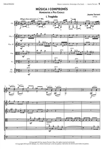 【楽譜】トレント：音楽と献身〜パプロ・カサルス讃歌Op.72