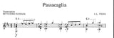 【楽譜】ヴァイス：パッサカリア［濱田三彦・編］