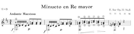 【楽譜】ソル：2つのメヌエット（Op.11-5，6）
