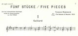 【楽譜】ロビンソン：5つの小品［シャイト・編］