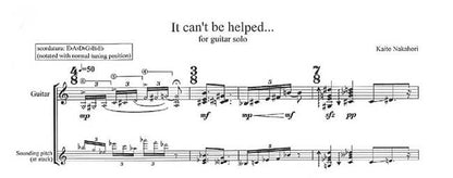【楽譜】中堀海都：It can’t be helped...