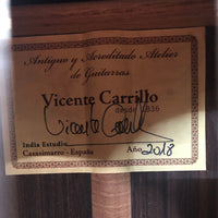 ビセンテ・カリージョ Vicente Carrillo  (松・インディアン・ローズウッド 650mm) スペイン 【新品】 クラシックギター