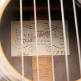 マヌエル・ベラスケス Manuel Velazquez 1990年 (松・ハカランダ 650mm) アメリカ 【中古】 クラシックギター