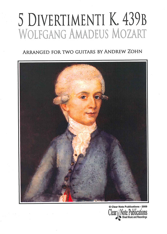 現代ギター | 【楽譜】モーツァルト：5つのディヴェルティメント（2G