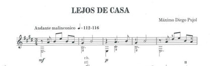 【楽譜】M.D.プホール：レホス・デ・カサ　Lejos de casa