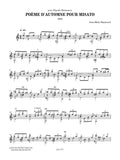 【楽譜】レーモン：Poeme d'automne pour Misato