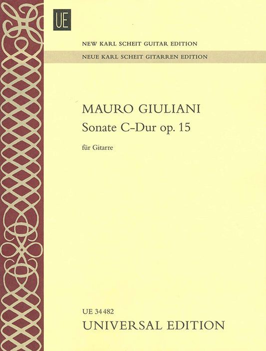 【楽譜】ジュリアーニ：ソナタ・ハ長調Op.15［シャイト校訂］（ニュー・カール・シャイト・ギター・エディション）