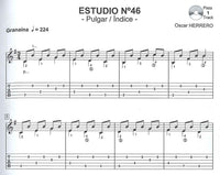 【楽譜】オスカル・エレーロ：フラメンコギターのための12の練習曲〜上級編（タブ譜・CD付き）