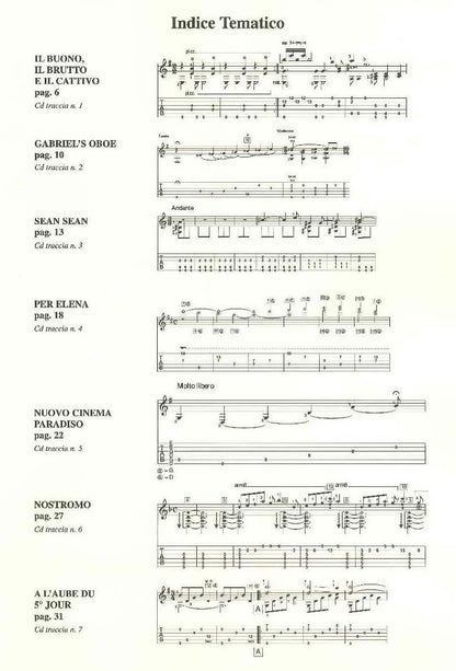 【楽譜】モリコーネ：ギター作品集（タブ譜、CD付）