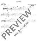 【楽譜】バッハ：ガヴォット・ホ長調BWV1012より［セゴビア編曲］