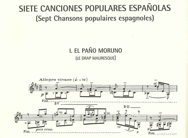 【楽譜】ファリャ：7つのスペイン民謡（歌とギター）［リョベート編曲プジョール校訂］