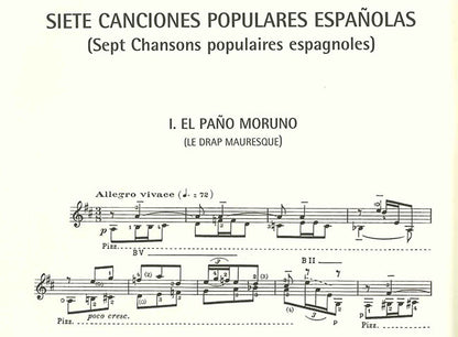 【楽譜】ファリャ：7つのスペイン民謡（歌とギター）［リョベート編曲プジョール校訂］