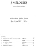 【楽譜】ギエム編：ソプラノとギターのための5つのメロディー