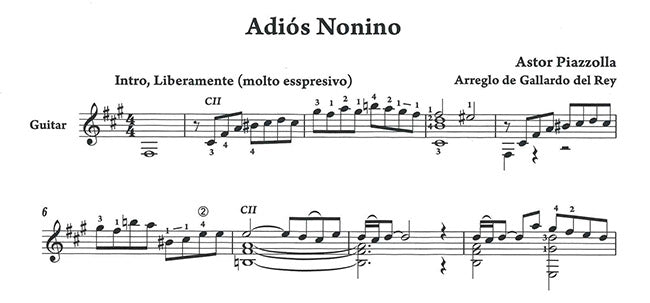 【楽譜】ピアソラ：アディオス・ノニーノ［ガジャルド・デル・レイ編］
