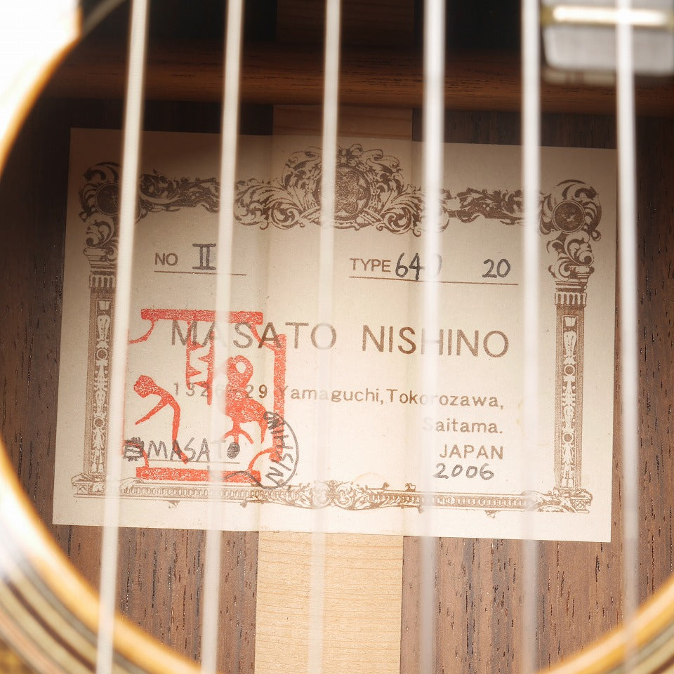 西野雅人 Masato Nishino 2006年 No.2 (松・ローズウッド 640mm) 【中古】 クラシックギター
