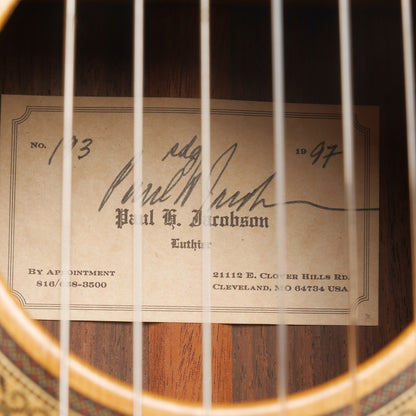 ポール・ジェイコブソン Paul Jacobson 1997年 No.193 (松・ローズウッド 645mm) アメリカ 【中古】 クラシックギター