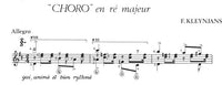 【楽譜】クレンジャンス：ショーロ第1番ニ長調Op.36（ディアンスに献呈）