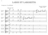 【楽譜】ヴィヴァルディ：ラルゴとラルゲット（4G独奏＆3部合奏）［リヴォアル編曲］