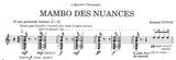 【楽譜】ディアンス：マンボ・デ・ニュアンス，リールの歌