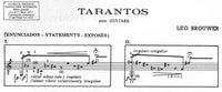 【楽譜】ブローウェル：タラントス［明記されていないが被献呈者はイエペス］
