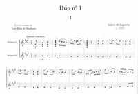 【楽譜】ラポルタ：6つの二重奏曲（2G）［ブリソ・デ・モンティアーノ校訂］珍しいスペインの古典派ギタリストの佳曲