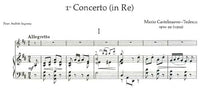 【楽譜】C=テデスコ：協奏曲第１番ニ長調Op.99（G&Pf）ソロ譜付き