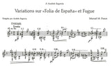 【楽譜】ポンセ：「スペインのフォリア」による変奏曲とフーガ［セゴビア運指］