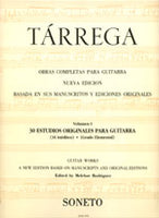 【楽譜】タレガ：ギター作品全集第1巻：30のオリジナル練習曲［ロドリゲス校訂］