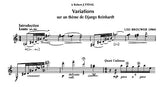 【楽譜】ブローウェル：ジャンゴ・ラインハルトの主題による変奏曲