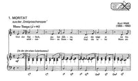 【楽譜】ブレヒト=ヴァイル歌曲集（歌とピアノまたはギター）ギター譜はなくコードのみ。