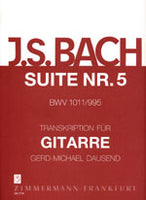 【楽譜】バッハ：無伴奏チェロ組曲第5番ト短調BWV1011/995［タウゼント編曲］