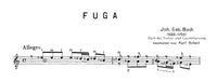 【楽譜】バッハ：フーガ・イ短調［シャイト編曲］Vn版，オルガン版，リュート版に基づく編曲