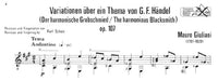 【楽譜】ジュリアーニ：ヘンデルの主題による変奏曲Op.107［シャイト校訂］