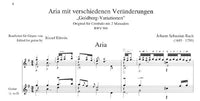 【楽譜】バッハ：ゴルトベルク変奏曲BWV988［エトヴェシュ編曲］