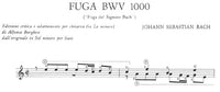 【楽譜】バッハ：フーガBWV1000［ボルゲーセ編曲］