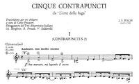 【楽譜】バッハ：フーガの技法より5作品（3G）［プロスペリ編曲］パート譜