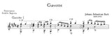 【楽譜】バッハ：ガヴォット・ホ長調BWV1012より［セゴビア編曲］