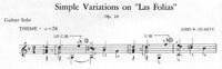 【楽譜】デュアート：フォリアの主題による簡単な変奏曲Op.10