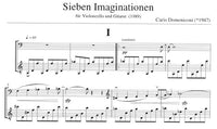 【楽譜】ドメニコーニ：7つの想像 （Vc&G）