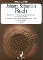 【楽譜】バッハ：2声のインヴェンション（2G）BWV772-786［シュティングル編曲］スコアとパート