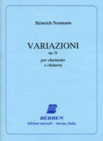 【楽譜】ノイマン: ベートーヴェンの主題による変奏曲Op.21（G&Cl）［ベコルピ＆ミリオリーニ校訂］