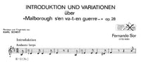 【楽譜】ソル：マルボローの主題による変奏曲Op.28［シャイト校訂］