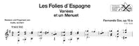 【楽譜】ソル：スペインのフォリアによる変奏曲とメヌエットOp.15a［シャイト校訂］