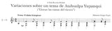 【楽譜】プホール：ユパンキの主題による変奏曲（ビダーラの主題と5つの変奏）