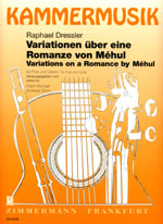 【楽譜】ドレスラー：メユールのロマンスによる変奏曲（G&Fl）［ミヒャエル＆グリュン校訂］作曲者は古典派のフルートの名手。