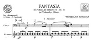 【楽譜】マティーカ：セレナータの形式による幻想曲Op.30（G&Vc）［ジェラール&クウォジンスキ校訂］