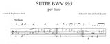 【楽譜】バッハ：リュート作品全集第1巻［ホプキンソン・スミス校訂］組曲BWV995のリュート・タブラチュア